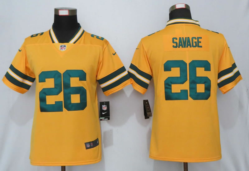 Women Nike Green Bay Packers 26 Savage Vapor Untouchable Nike Gold Inverted Limited Jersey,We sell and wholesale Women Nike Green Bay Packers 26 Savage Vapor Untouchable Nike Gold Inverted Limited Jersey on line form chian!